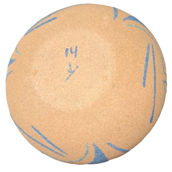 Navajo Sand Art Vase Signed Beige Pottery American Indian Art Handmade - Picture 8 of 14